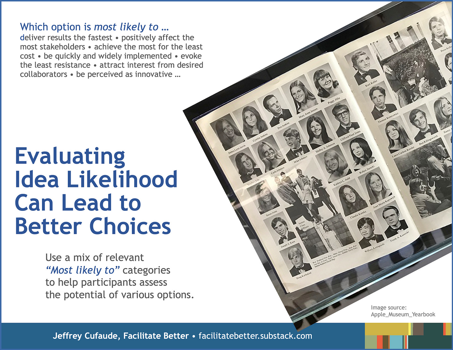 two-page spread of black and white individual photos from an Apple Company yearbook