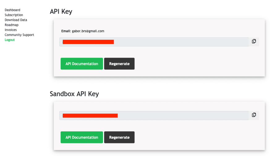 Finnhub API Keys