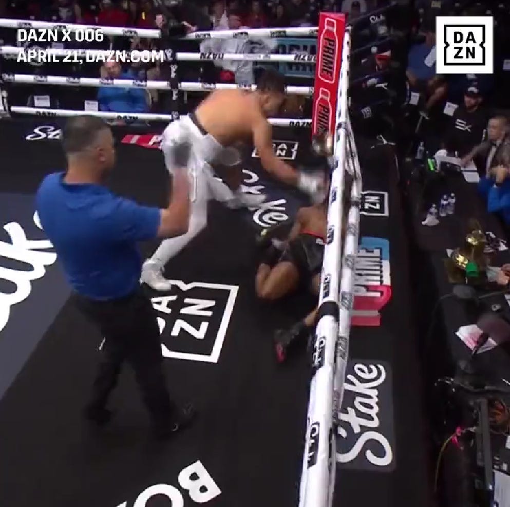 DeMoor landed five punches after his opponent was knocked out