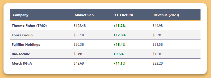 Investment Landscape: Key Public Companies