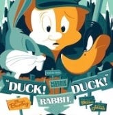 Cartoon Duck!Rabbit!Duck!, featuring picture of Elmer Fund, Bugs Bunny and Daffy Duck