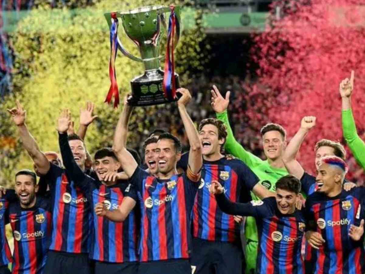 Back where it belongs; Best Team in the world"- Fans react after Barcelona  lifts LaLiga trophy for the 27th time