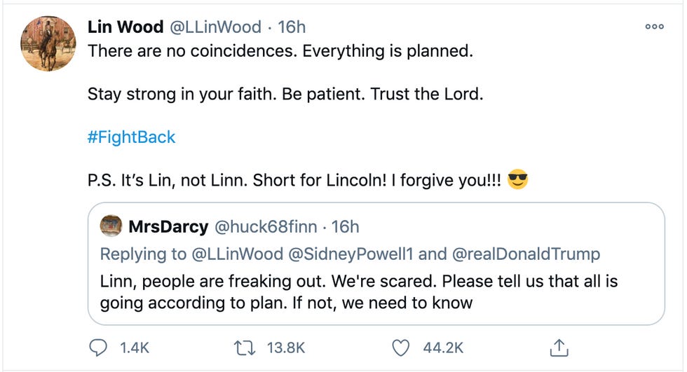 There are no coincidences. Everything is planned.  Stay strong in your faith. Be patient. Trust the Lord.  #FightBack  P.S. It\u2019s Lin, not Linn. Short for Lincoln! I forgive you!!! Smiling face with sunglasses