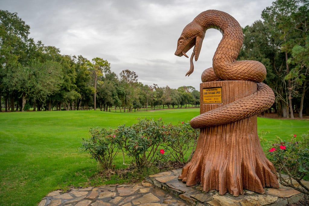 Copperhead | The Snake Pit statue on the Copperhead golf cou… | Flickr