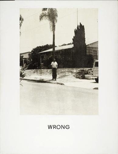 Wrong, 1967 - John Baldessari