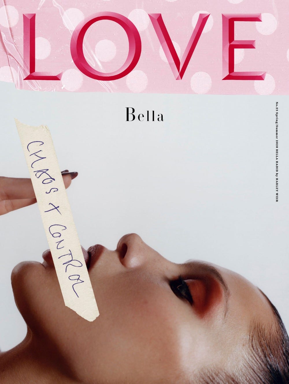 Bella Hadid covers LOVE Magazine Issue 23 by Harley Weir - fashionotography