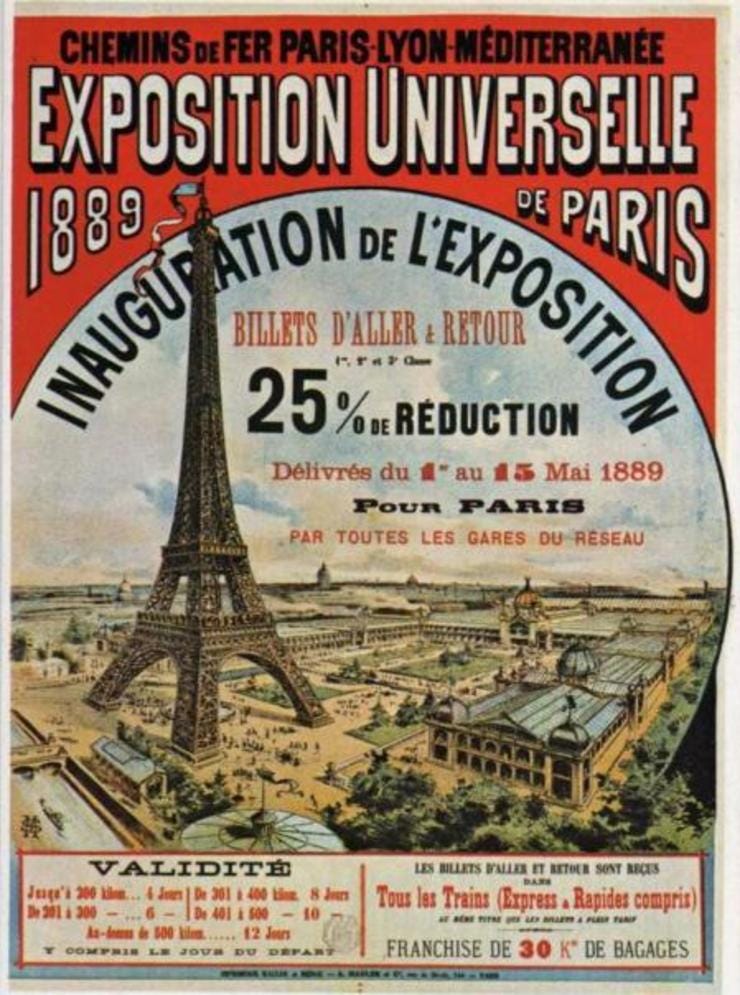 Cartel de la Exposición Universal de 1889. País