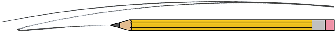 a yellow pencil drawing a line