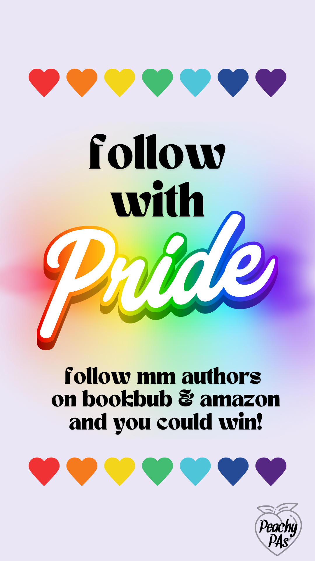 Follow With Pride Giveaway - Follow MM Authors on Bookbub and Amazon and you could Win. Click the image for the link.