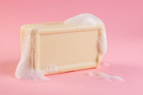 A bar of soap with bubbles

Description automatically generated