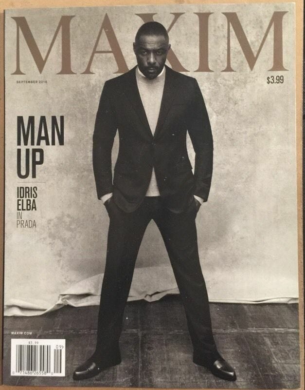 MAXIM MAGAZINE SEPT 2015, MAN UP IDRIS ELBA. | eBay