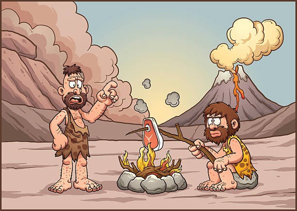 29 Caveman Conversation Illustrations & Clip Art - iStock