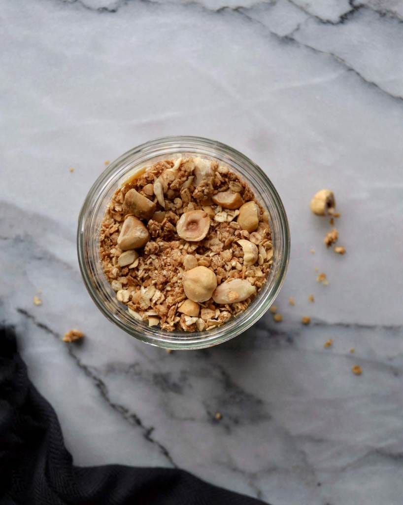 small batch hazelnut & almond granola