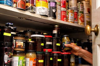 Photo of a well stocked larder