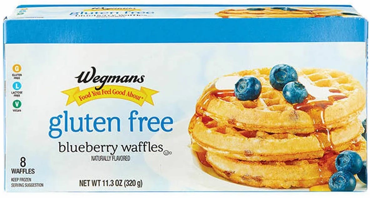 wegman's gluten-free blueberry waffles