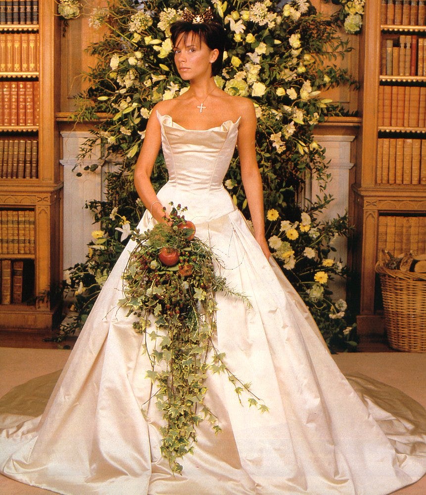 Victoria Beckham Vera Wang wedding dress