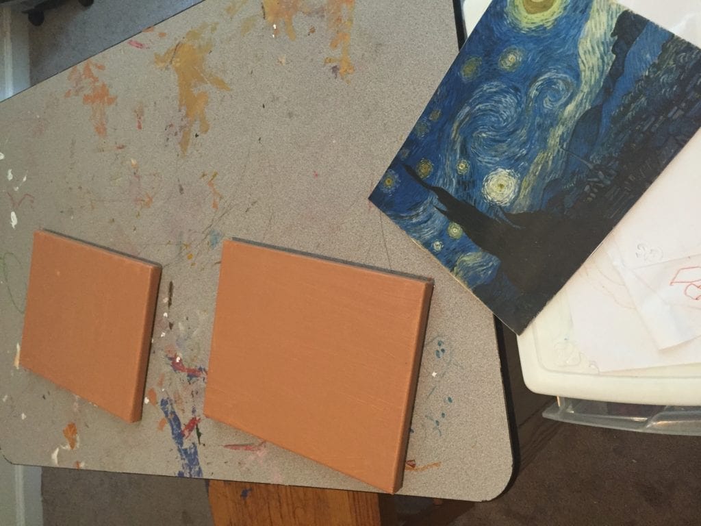 blank canvas for starry night