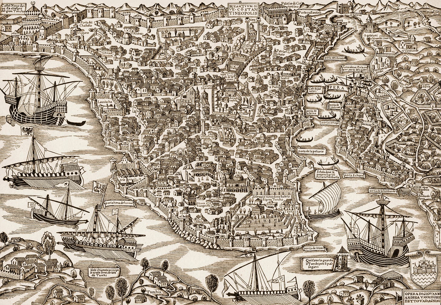 An old map of Constantinople