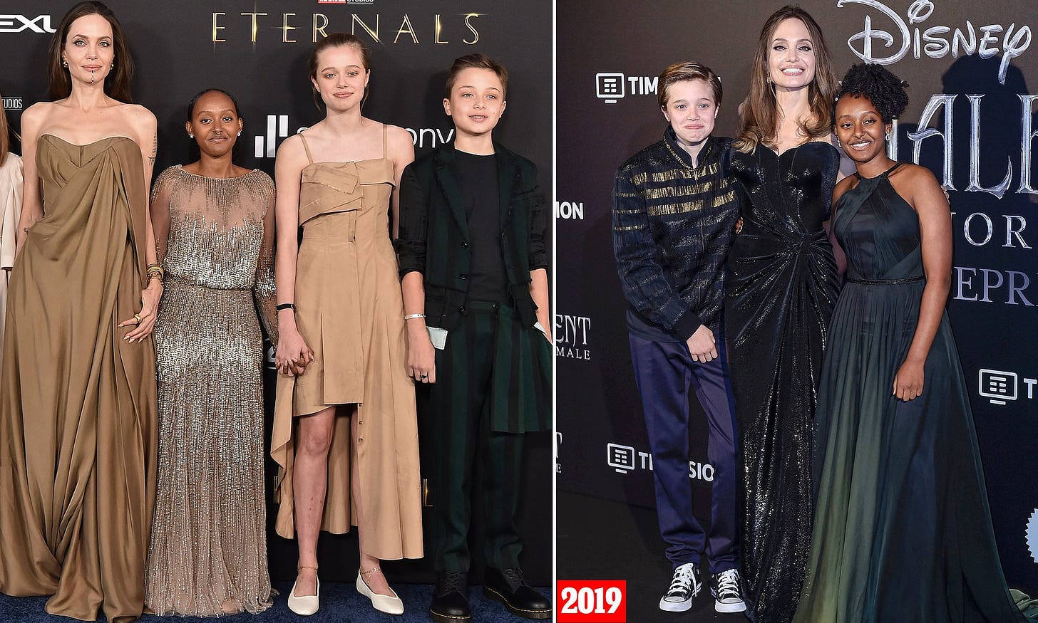 Angelina Jolie's daughter Shiloh, 15, wears a dress on the red carpet for  the first time | Daily Mail Online