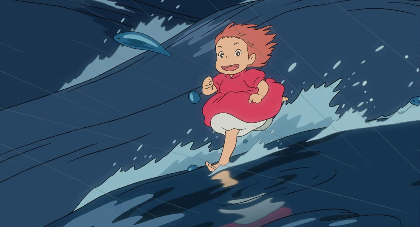 A cartoon of a child surfing in the ocean

Description automatically generated