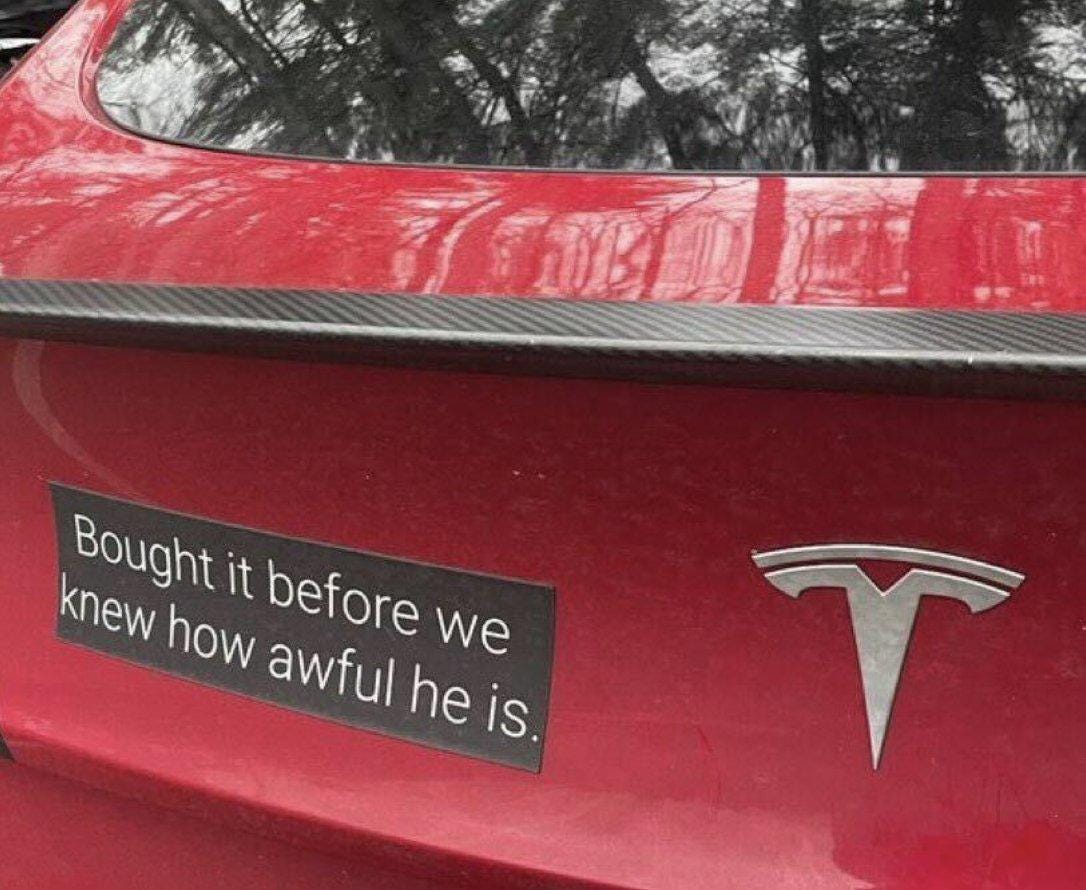 More anti Elon Musk car stickers