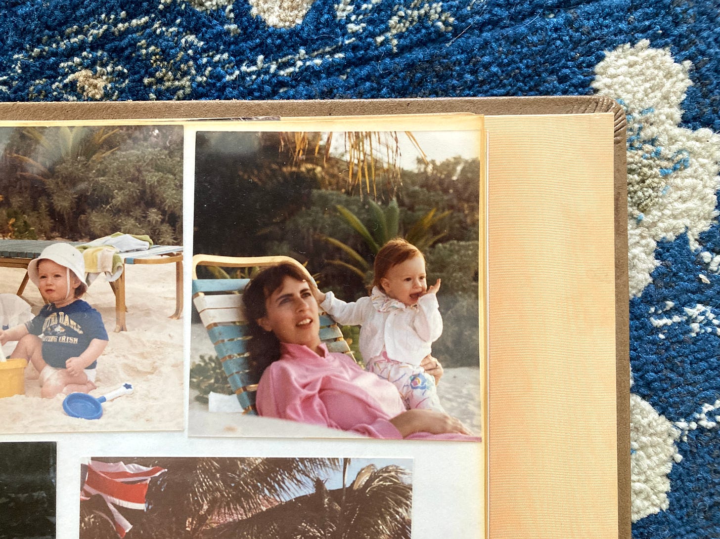 A photo of me and my mom on the beach in Anguilla