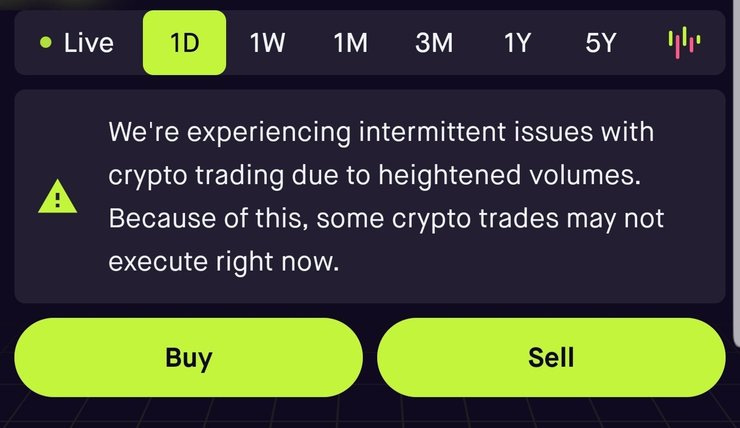 Robinhood has had issues executing orders during periods of volatility