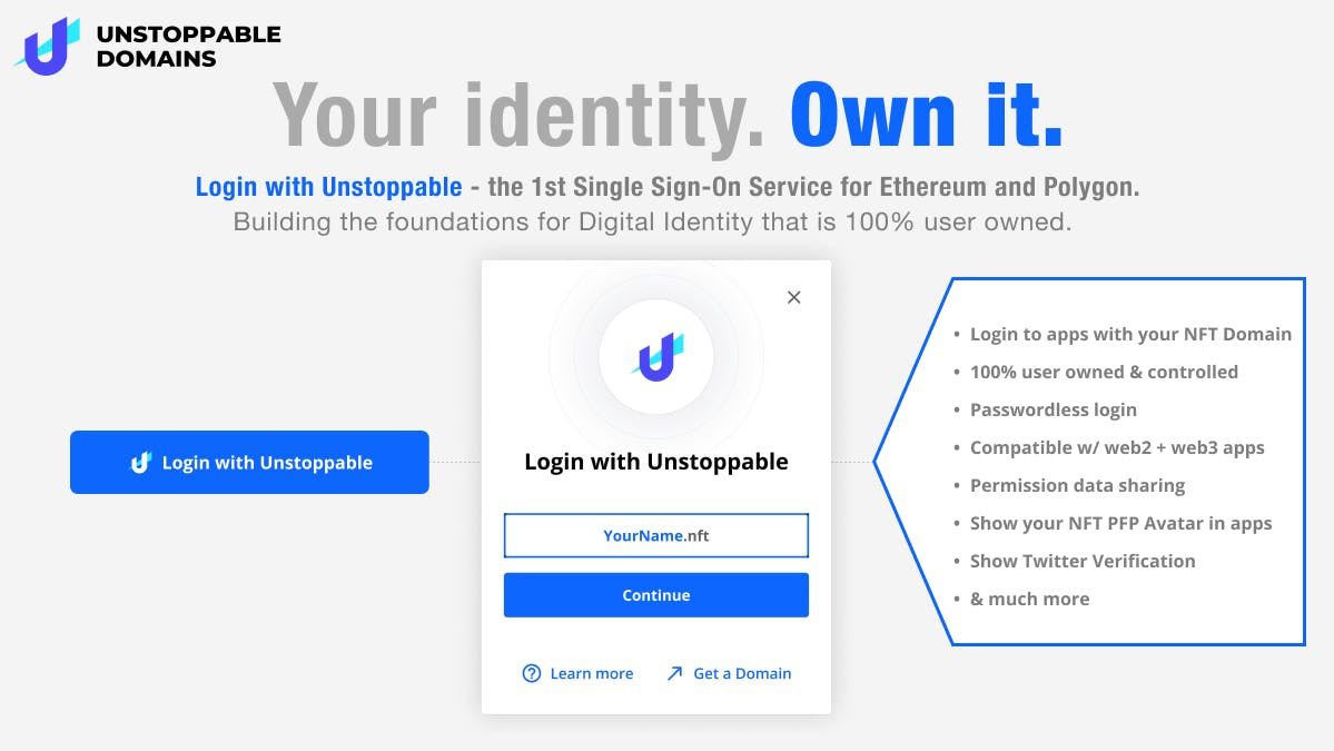 Unstoppable Domains launches Login with Unstoppable | Unstoppable Domains