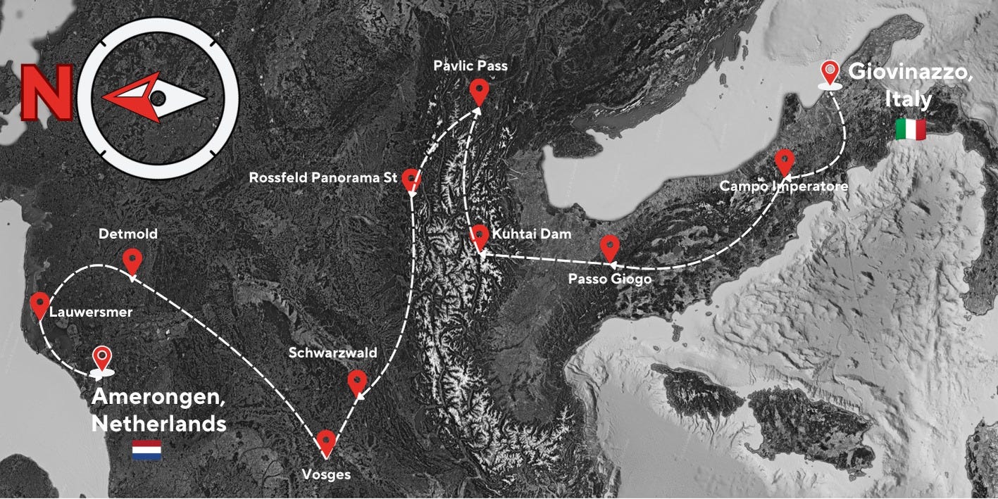 Map of the route