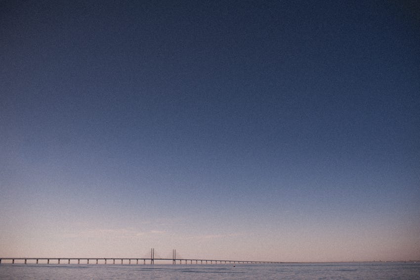 oresund bridge from lomma sweden