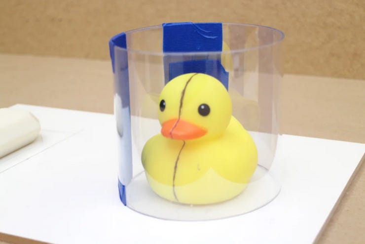 Paige Russell's rubber ducky block mold.