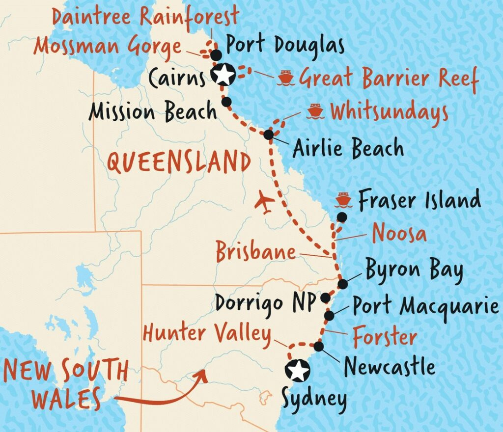 Location map of Cairns, Queensland, Australia