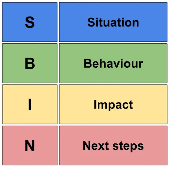 SBIN feedback framework infographic