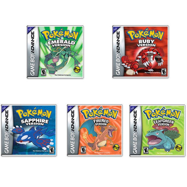 Pokemon Series GBA Game Cartridge In Box  Emerald/Ruby/FireRed/Leafgreen/Sapphire No Manual - AliExpress