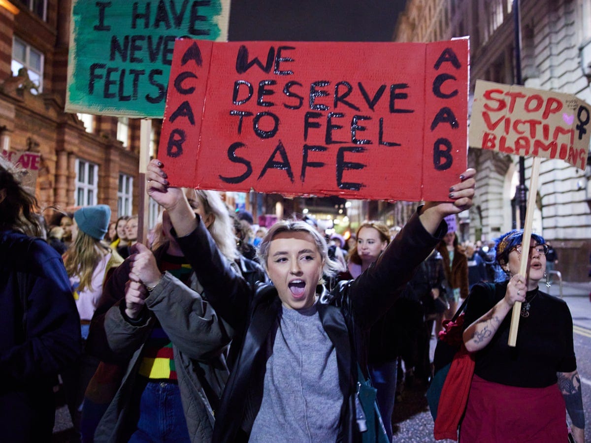 Demonstrators take to streets across UK to protest against 'spiking  epidemic' | Violence against women and girls | The Guardian