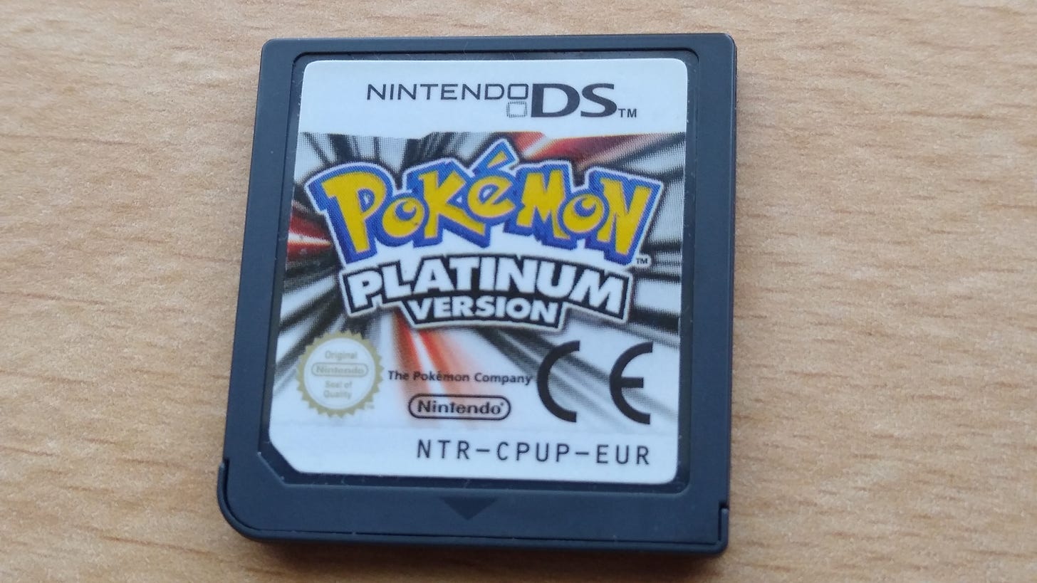 This is a genuine copy of Pokémon Platinum, but it is one of the most faked titles in the series. Check this one carefully! (Photo credit: Johto Times)