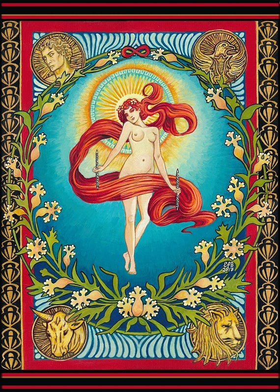 The World Tarot Art Goddess of Success and Achievement ACEO - Etsy