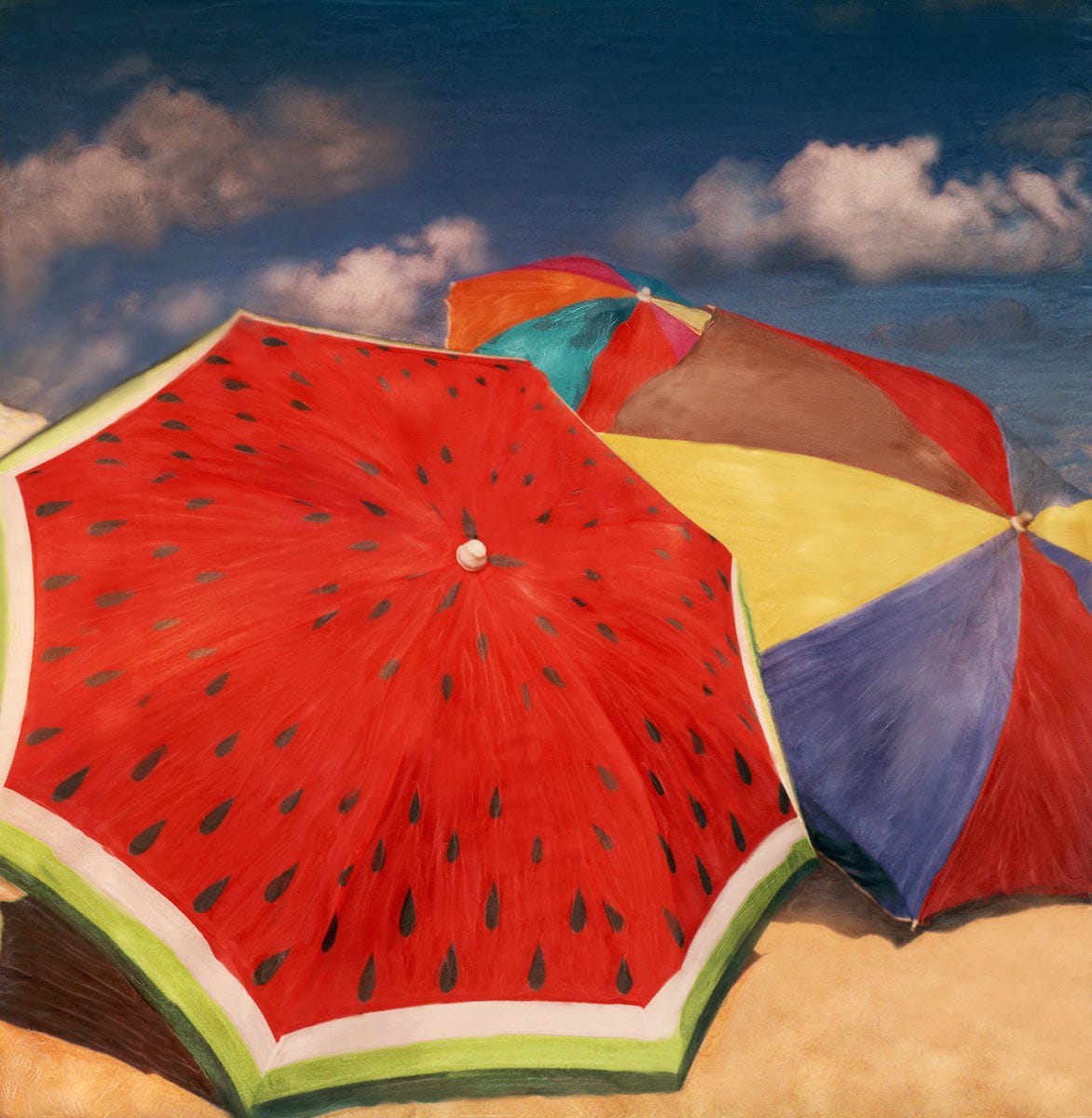 colorful beach umbrellas
