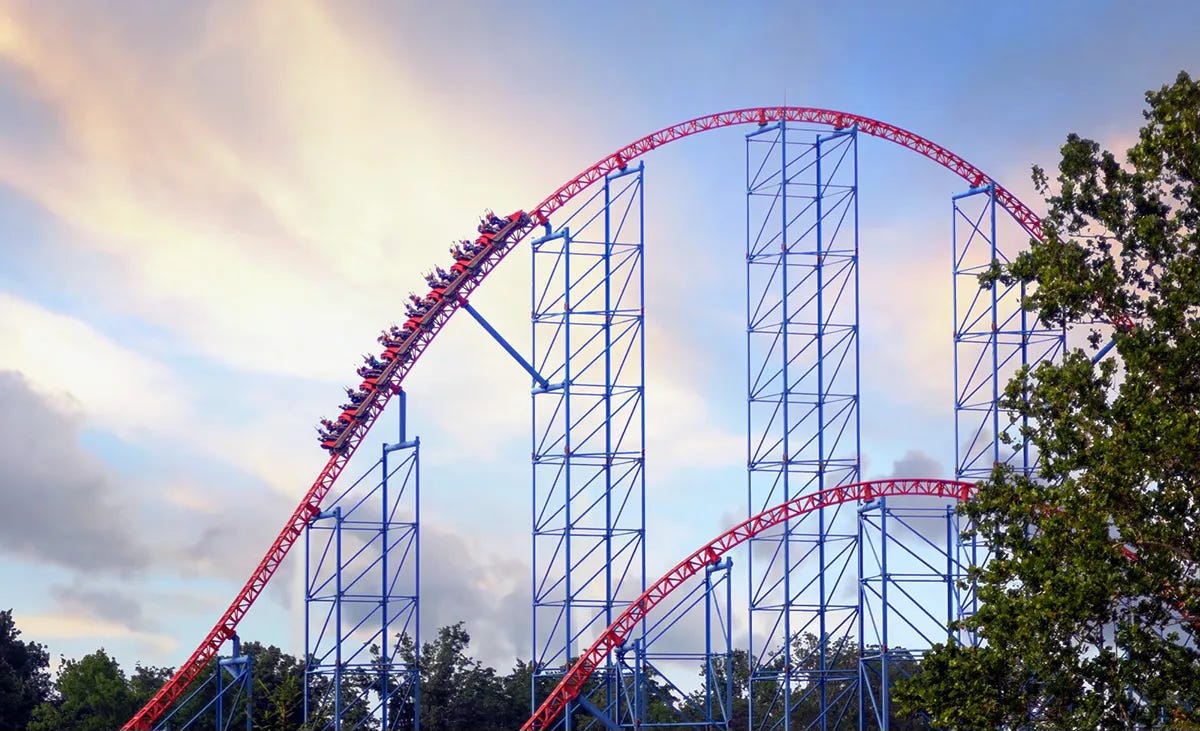 Superman coaster at Six Flags New England