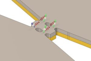 This illustrates the principle of two oscillators giving in-phase and out-of-phase oscillation modes.