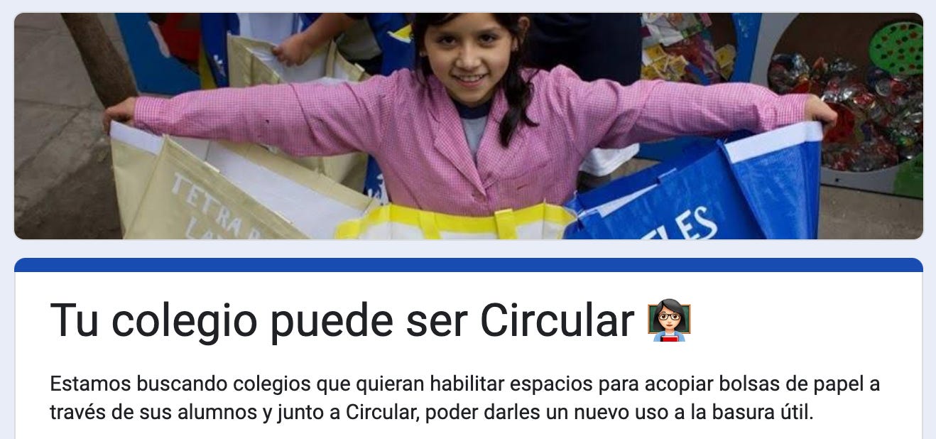 Tu colegio puede reutilizar bolsas con Circular