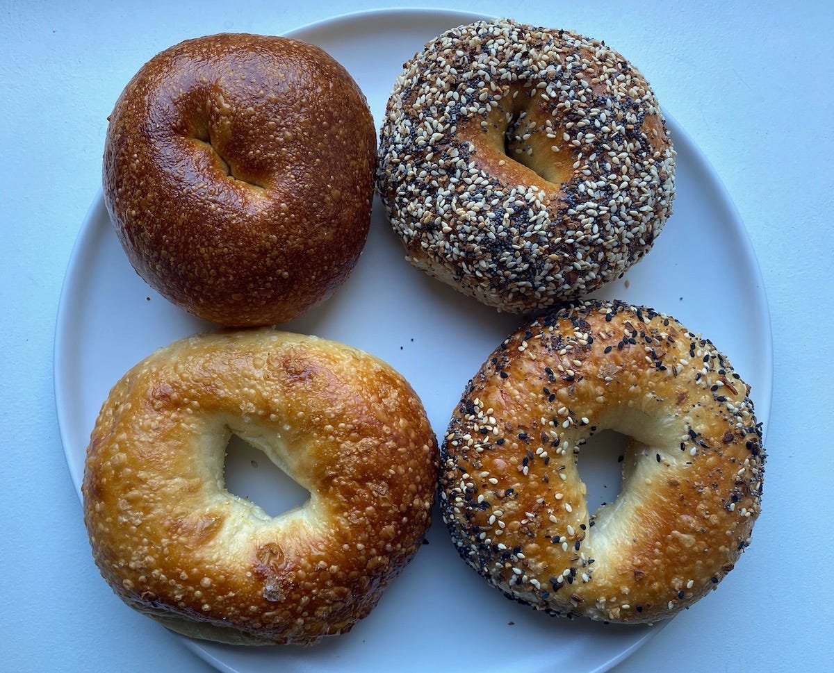 Mt. Bagel’s best on top, Old Salt’s selections on the bottom.