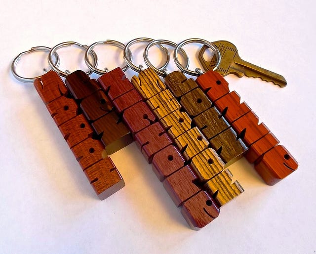 Mixed Selection of Name Keychains