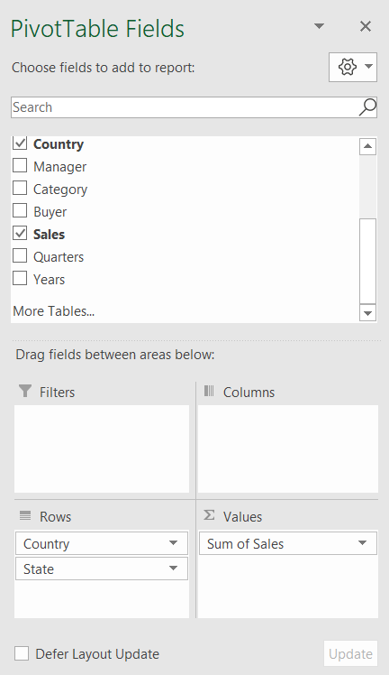 vẽ biểu đồ Map với Pivot Table
