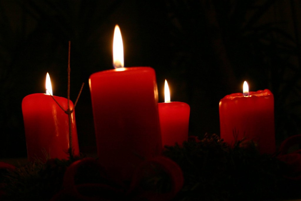 Four red candles