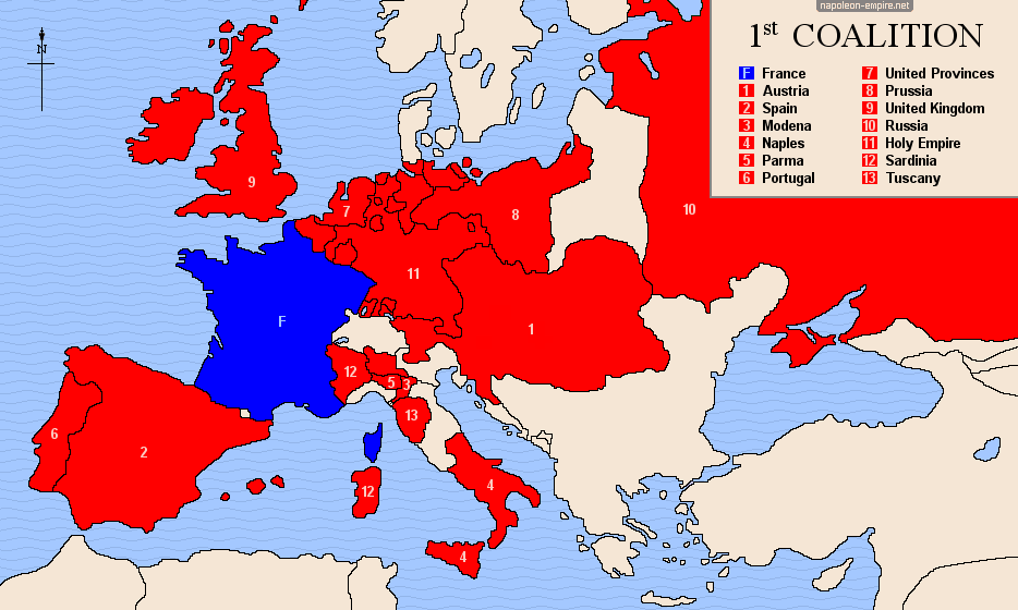 The members of the first coalition against France