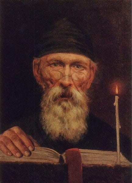 Monk with candle, 1834 - Vasily Tropinin