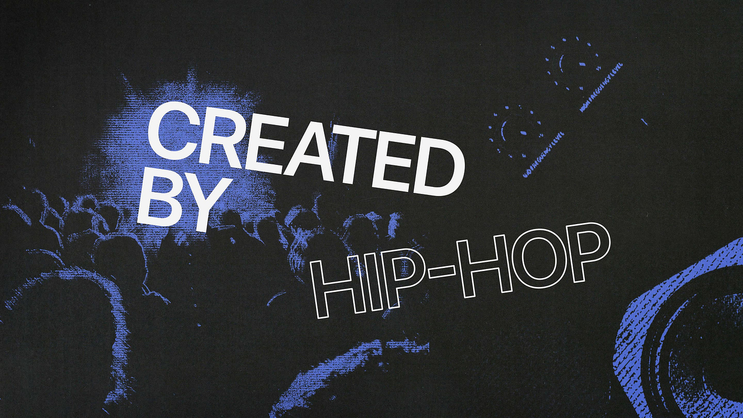 A poster graphic for the Created by Hip-Hop Today at Apple collection.