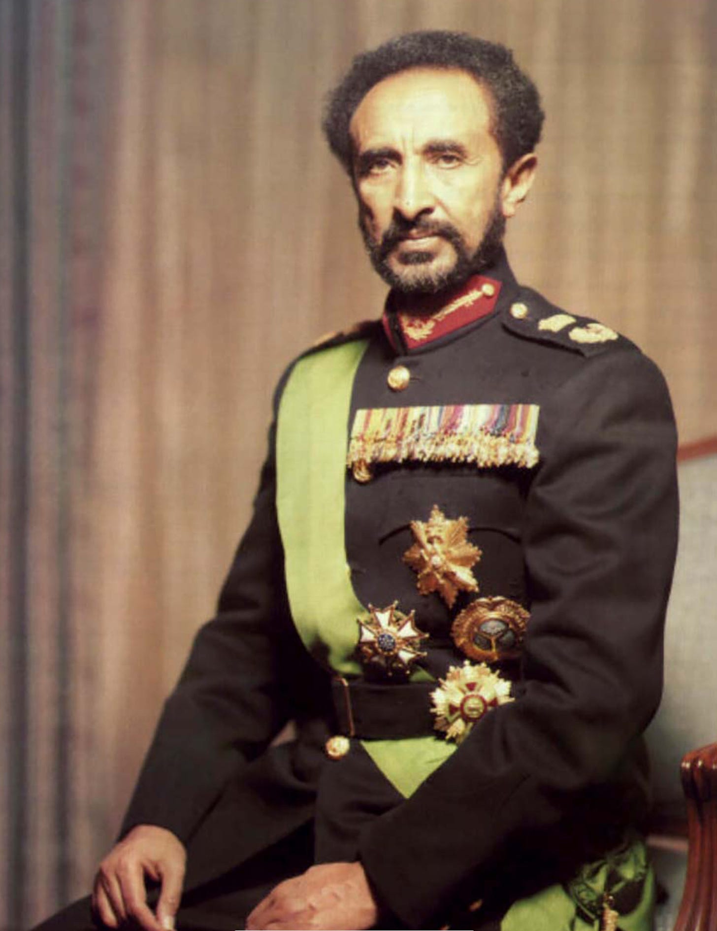 Emperor Haile Selassie, photographed about 11 years before his overthrow
