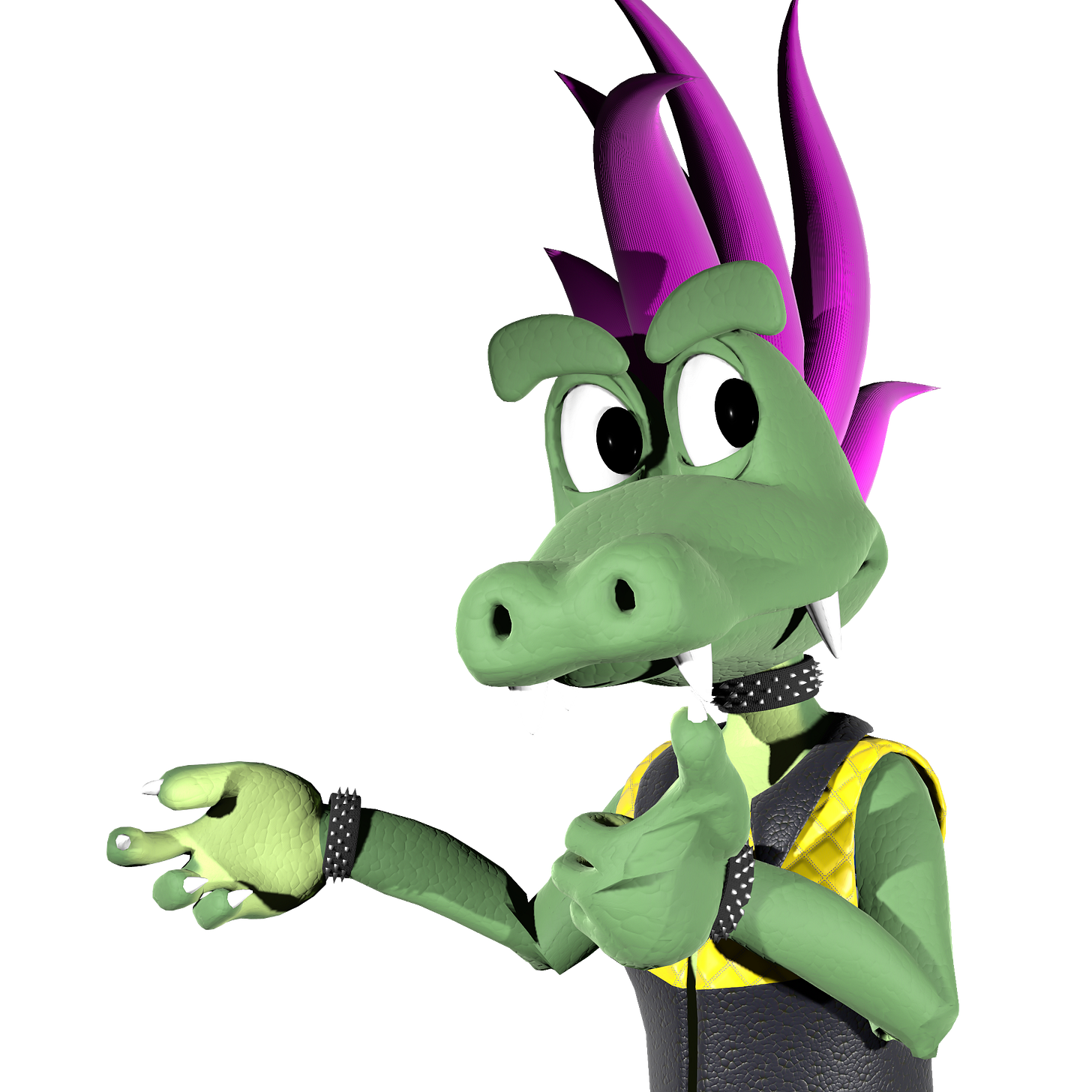 A closer view of Sotalo’s alligator fursona and avatar, Tyler.